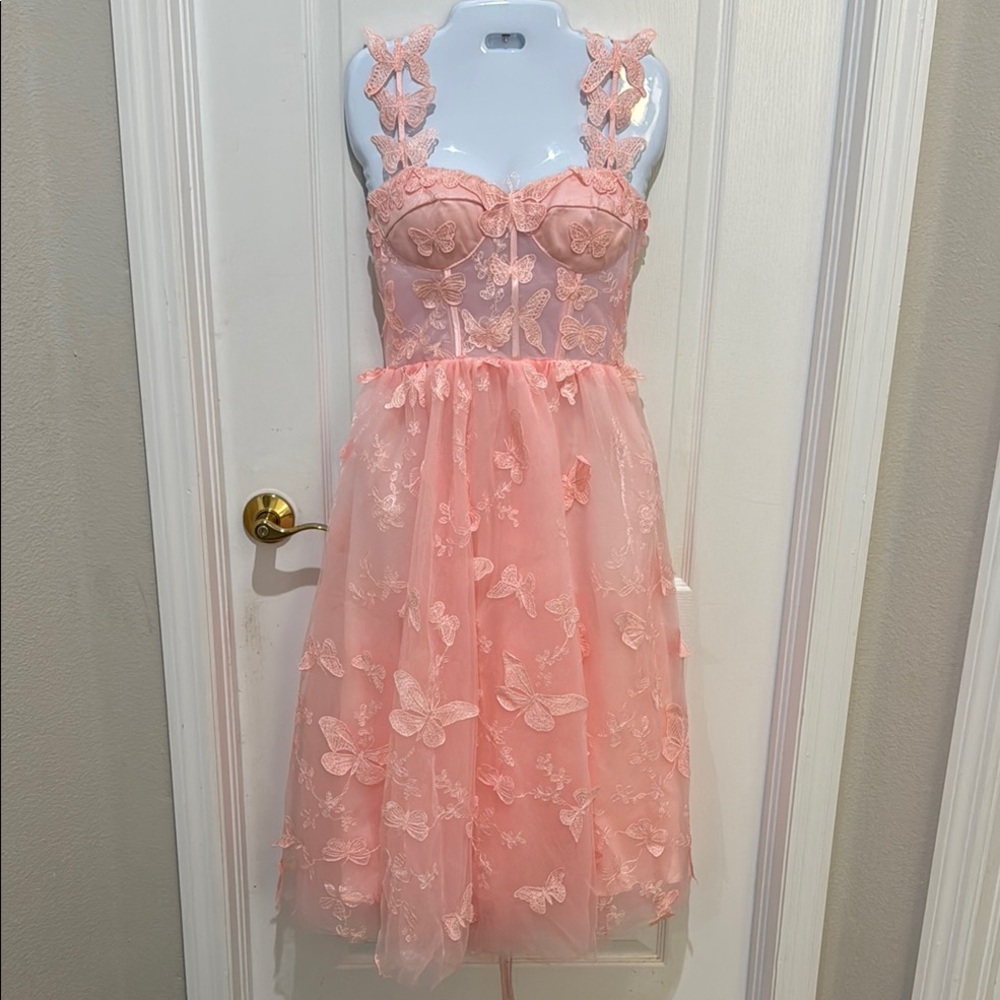 Pink tea length party dress or Glinda costume